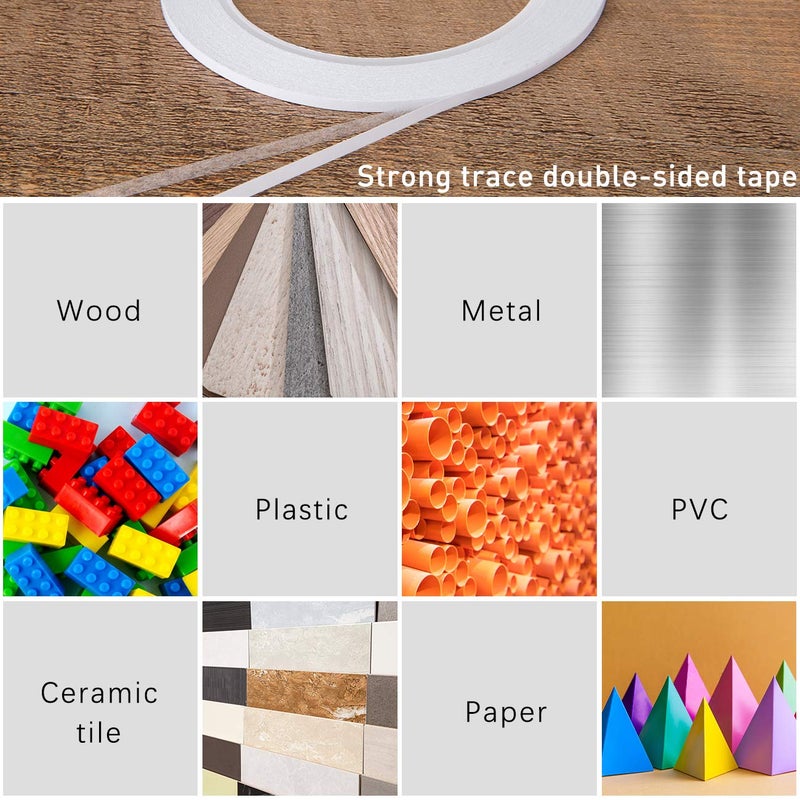 Kesote 5 Rolls Double Sided Tape for Crafts Scrapbooking, 1/8" Thin Double Sided Adhesive Tape, 82Ft Per Roll - Image 3