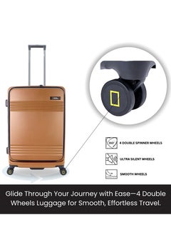 NATIONAL GEOGRAPHIC National Geographic Lodge Travel Suitcase Set, 100% PC Durable Lightweight Hard Shell Expandable Luggage, 4 Double Wheel, TSA Lock 3pcs Trolley Bag Copper (20+24+28 Inch).  - Image 4
