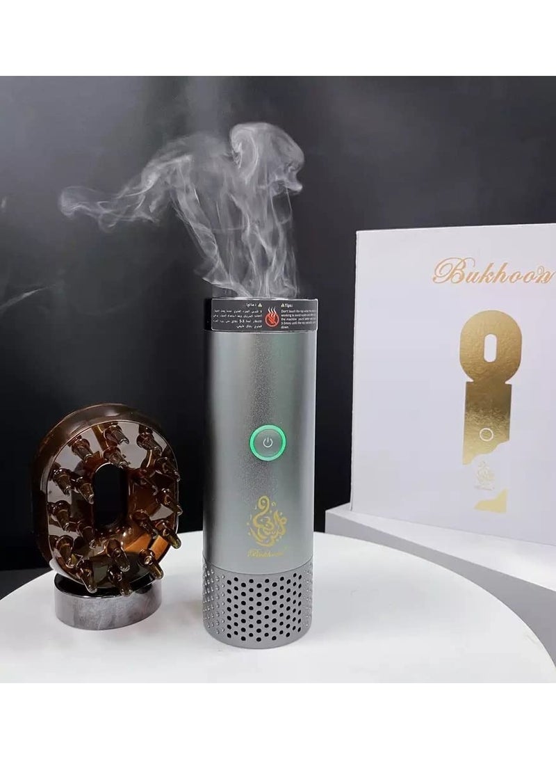 Newest B20 2 In 1 Hair Incense Bukhoor Burner Electronic Bukhoor Burner ArabNewest B20 2 In 1 Hair Incense Bukhoor Burner Electronic Bukhoor Burner Arabic Incense Arabic Mubkhar Wooden Incense burner - Image 2