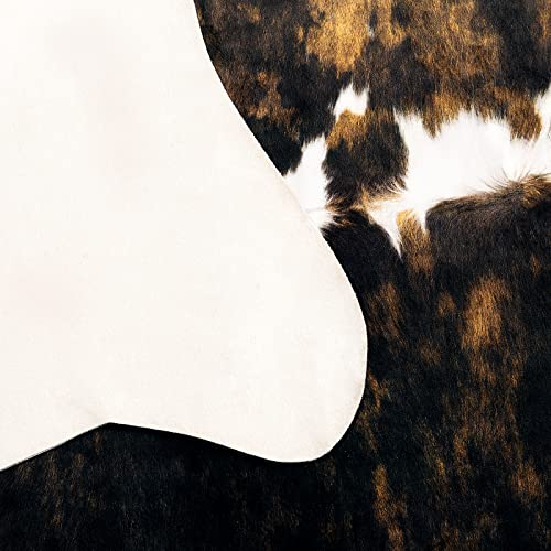 HOMORE Cowhide Rug, 3x4 Rug Small Cow Print Rug for Bedroom Faux Cow Hide Animal Print Carpet for Living Room Office Table Western Decor, Dark Brown - Image 3