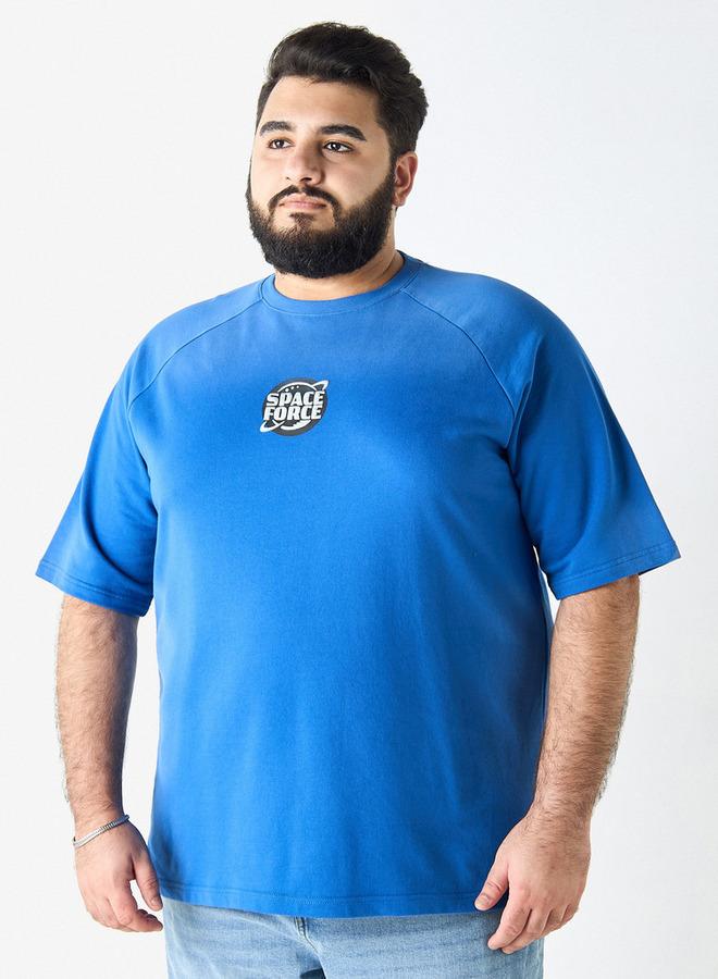 سبلاش فيڤ تيشيرت مقاس كبير بطبعة وأكمام راجلان - Image 1