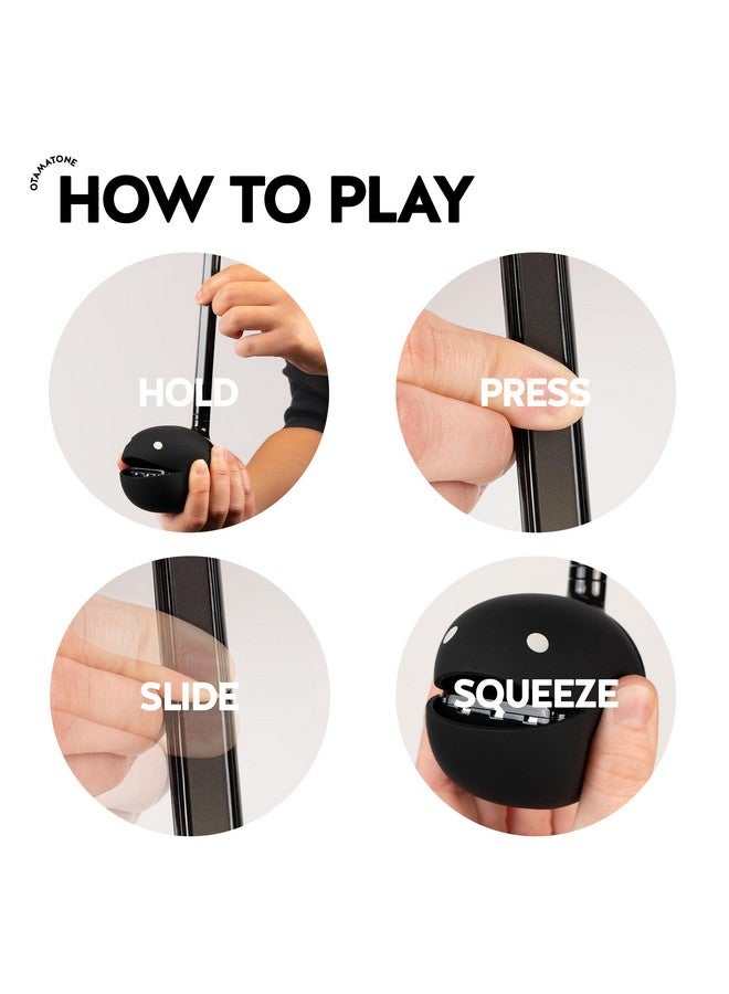 Otamatone أوتاماتون آلة موسيقية إلكترونية يابانية محمولة من استوديو مايو دينكي، فائزة بجوائز، هدية تعليمية ممتعة للأطفال والمراهقين والبالغين - أسود - Image 2