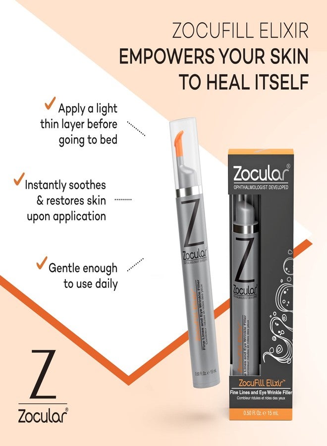 Zocular Zocufill Elixir Eye Gel and Face Serum - Eye Bags Treatment for Women and Men - Reduce the Appearance of Dark Circles, Puffy Eyes, Fine Lines and Wrinkles - Image 3