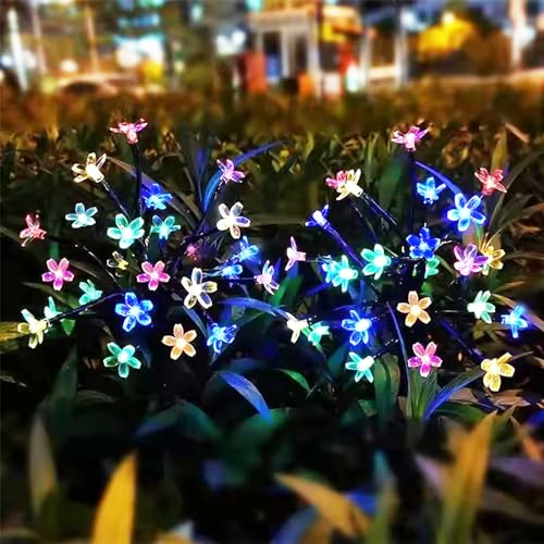 GIGAWATTS GW-901 20 LED Solar Garden Flower Light – Outdoor Cherry Blossom Lamp with Solar Panel & Battery, Water-Resistant, BIS Approved – Decorative Lawn & Pathway Lights (Pack of 1, Multicolour) - Image 5