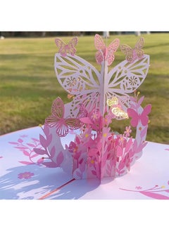 Lemon Greeting Card, 3D Pop Up, Romantic Theme Cards, Anniversary Cards for Wife Girlfriend Mother, Birthday Cards, Pink Butterfly  - Image 5