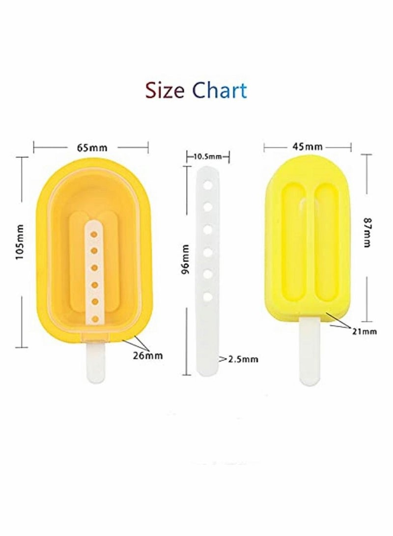 KASTWAVE Stackable 4 Pieces Popsicle Mould, One Size, Reusable Ice Pop Molds With Sticks, Easy Release & Clean for Family /Multicolour - Image 2