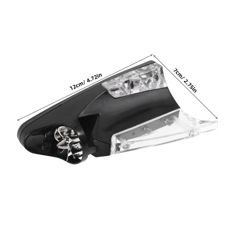 Universal Shark Fin Antenna LED Light Roof Car Decoration Easy Installation - Image 3
