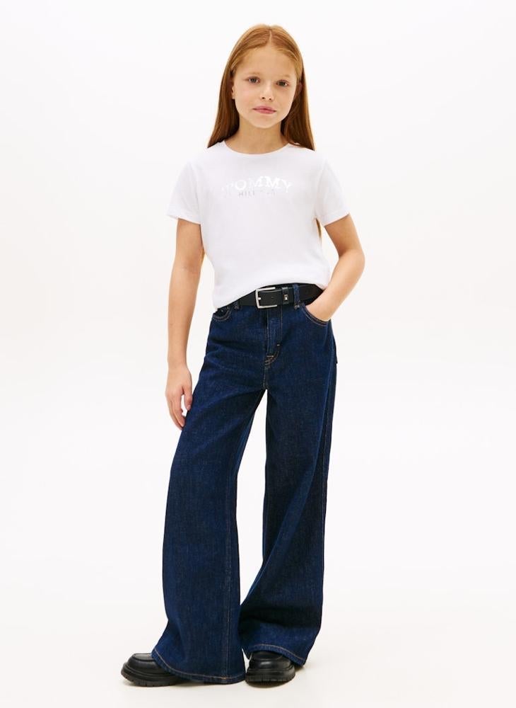 TOMMY HILFIGER Kids Foil Crew Neck T-Shirt - Image 4