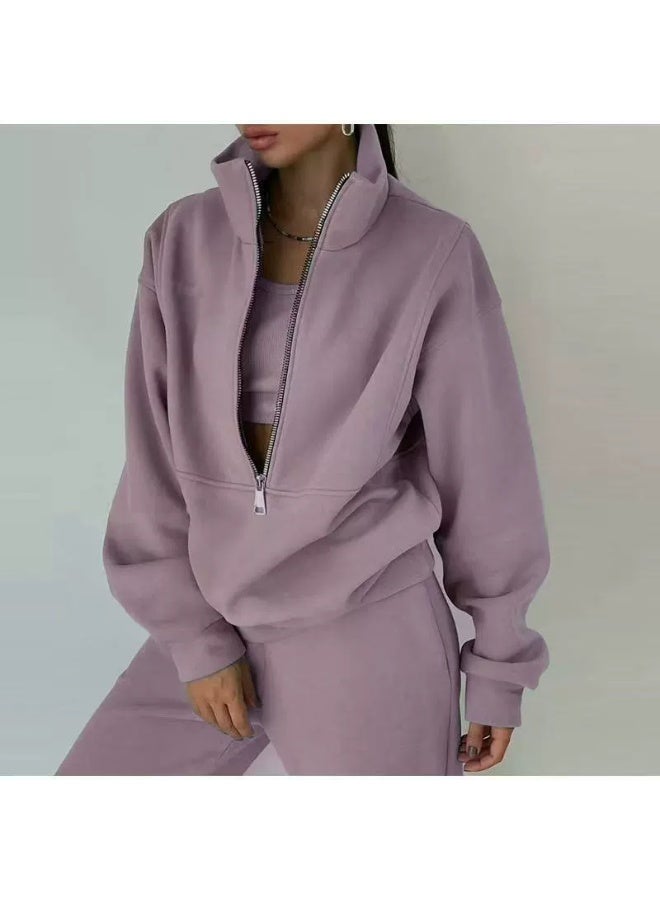 general Himosyber Women Sweatsuits Half Zip Fleece Sweatshirt and Pant 2 Piece Joggers Set Tracksuit - Image 1