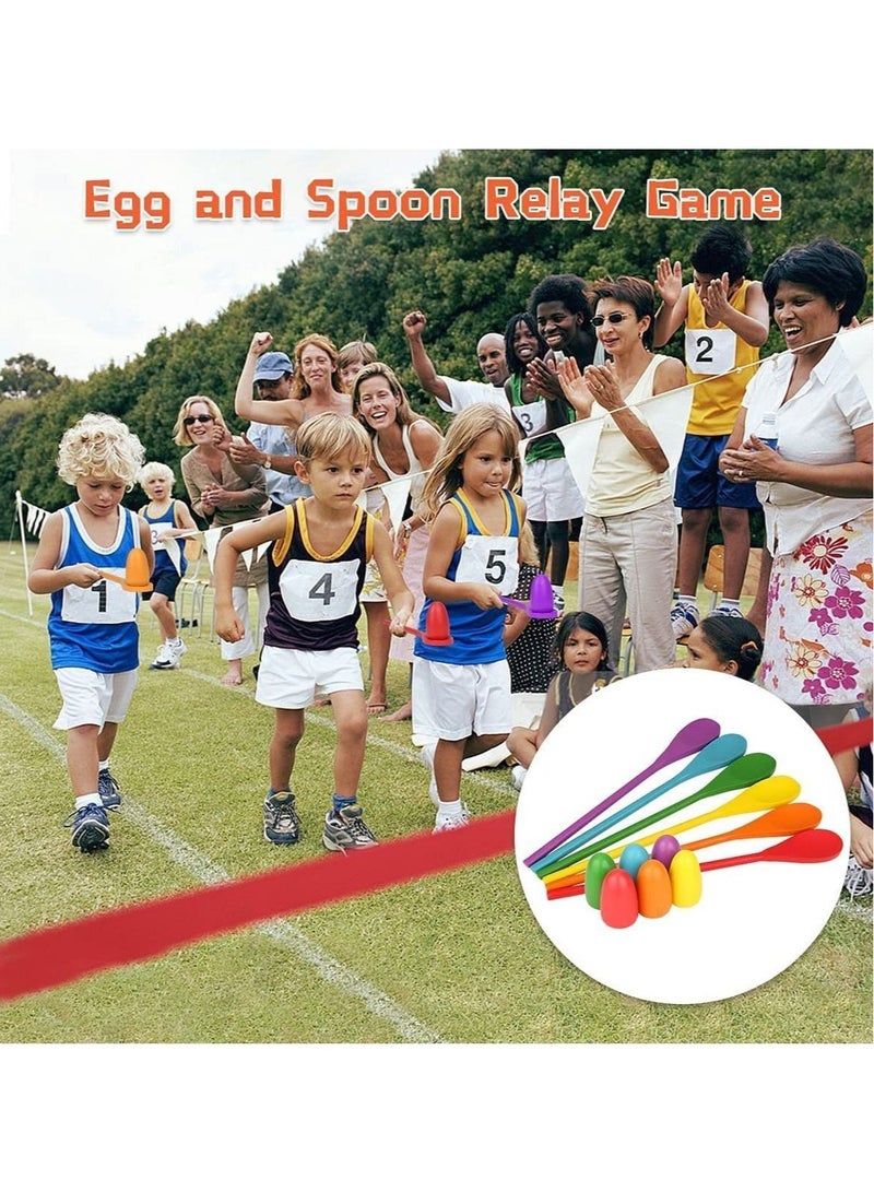 Captaintech Outdoor Games Potato Sack Race Bags 12Pcs, for Kids Adults Family, Yard Games Egg Spoon Relay Games, Carnival Games 3-Legged Race Bands, for Lawn Games Activities Party Family Outdoor Activities - Image 3