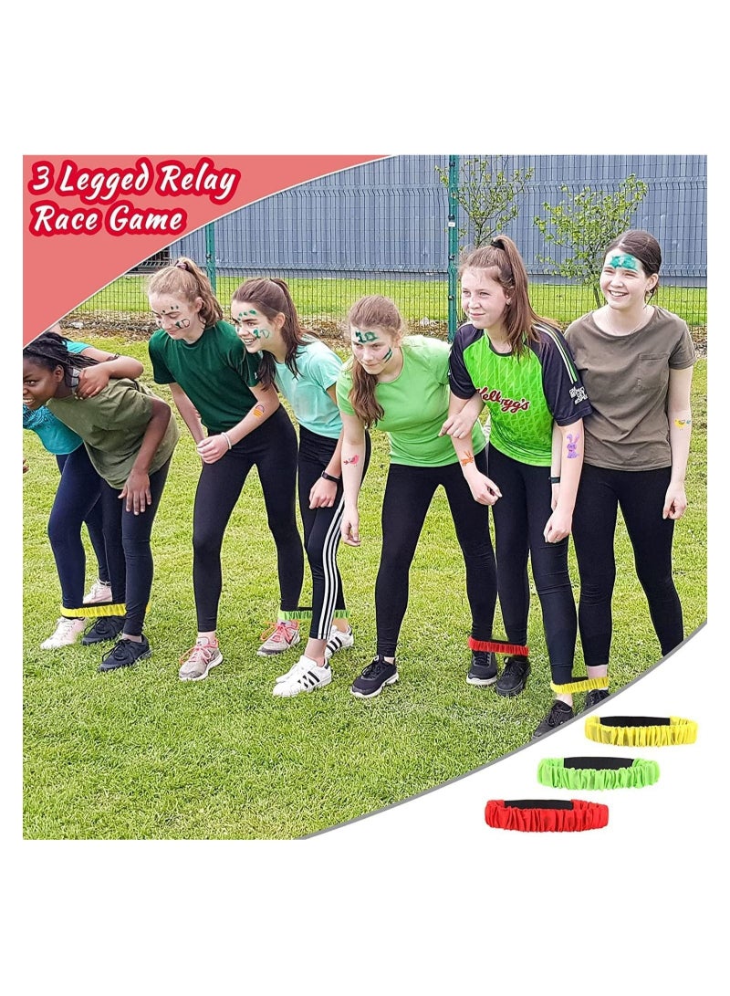 Captaintech Outdoor Games Potato Sack Race Bags 12Pcs, for Kids Adults Family, Yard Games Egg Spoon Relay Games, Carnival Games 3-Legged Race Bands, for Lawn Games Activities Party Family Outdoor Activities - Image 4