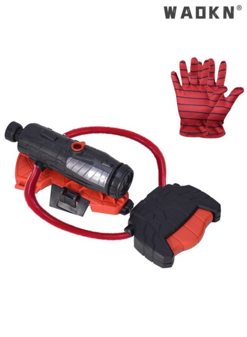 WAOKN Spider Man Wrist Water Gun Launcher with Gloves,Toy Children's Water Gun Heroic Wrist Water Blaster, Essential for Summer Water Battles Costume Cosplay Hero Props Excellent Gift Choice - Image 1