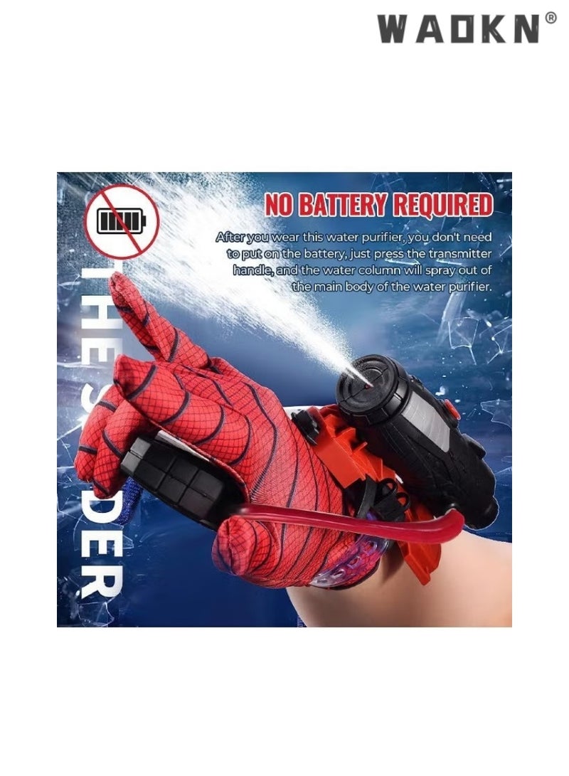 WAOKN Spider Man Wrist Water Gun Launcher with Gloves,Toy Children's Water Gun Heroic Wrist Water Blaster, Essential for Summer Water Battles Costume Cosplay Hero Props Excellent Gift Choice - Image 5