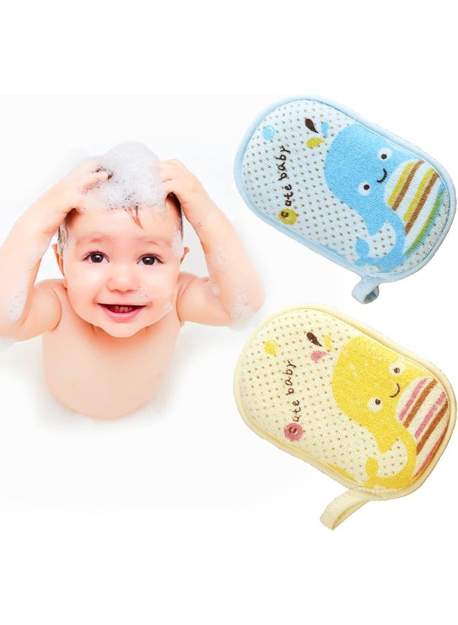 Hokoad Baby Bath Sponge, 2 Pack Cartoon Animal Style Baby Sponge for Bathing - Image 1