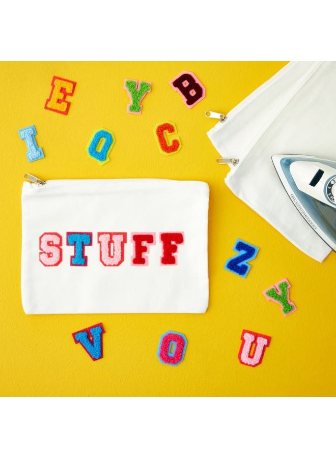 Bright Creations طقم حقائب مكياج بيضاء 6 قطع مع سحاب - 8x6 أكياس قماش قطنية قابلة للتخصيص للفنون والحرف اليدوية، عناصر للتلوين، لمنتجات التجميل، القرطاسية، هدايا الحفلات - Image 3