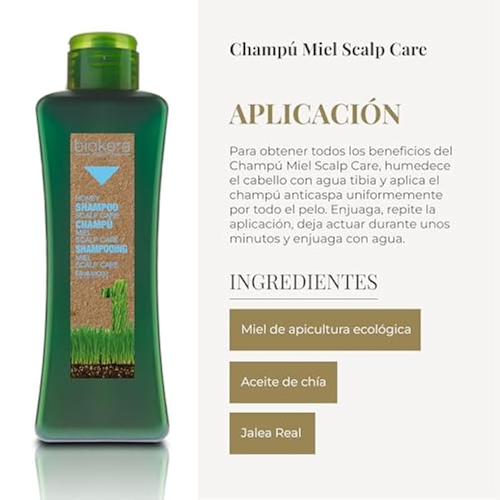 SALERM - Sensitive Scalp Shampoo - Biokera Natura Honey Scalp Care Shampoo - 300 ml - Helps Cleanse the Scalp of Sebum and Flakes - Supports Healthy Hair - Helps Maintain Scalp Health - Image 4