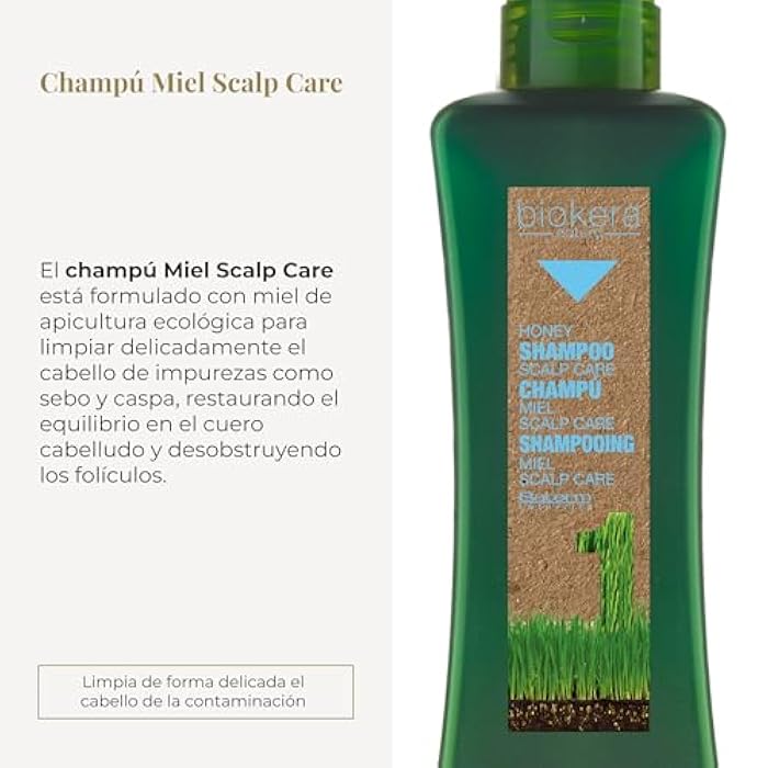 SALERM - Sensitive Scalp Shampoo - Biokera Natura Honey Scalp Care Shampoo - 300 ml - Helps Cleanse the Scalp of Sebum and Flakes - Supports Healthy Hair - Helps Maintain Scalp Health - Image 2
