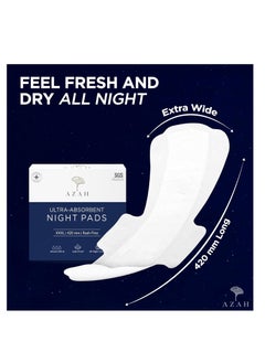 Azah XXXL Sanitary Napkins for Women [Pack of 8] | Extra Large Night Pads | Cottony Soft Sanitary Pads for Women | XXXL Pads for Women | Leak Proof for Overnight Protection | Extra Long & Wide Back - pzsku/ZA39EE3B8413BCDE5F869Z/45/_/1740483474/1c5b8e5a-3a06-4e29-b956-392aa6c32280