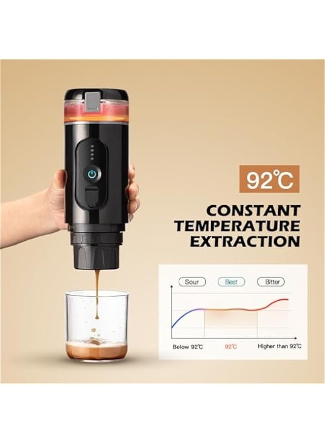 أنكوفو آلة صنع القهوة الإسبريسو بكبسولات\/مسحوق القهوة، كوب إسبريسو قابل لإعادة الشحن عبر USB للاستخدام المنزلي والخارجي والسفر. - Image 5