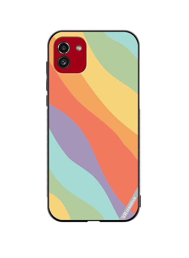 VR CREATIVE Protective Case Cover For Samsung Galaxy A03 Layer Design Multicolour - Image 1