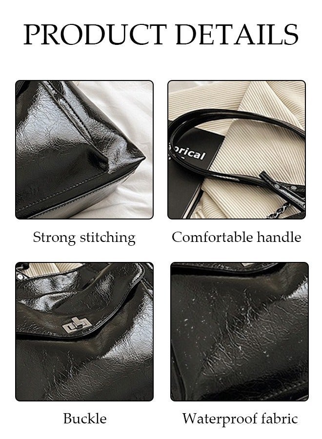 DUNISO 2 in 1 Women's Shoulder Tote Bag Faux Leather Handbag for Women Large Capacity Messenger Fashionable Travel Shoulder Bag for Ladies Girls College Students - Image 3