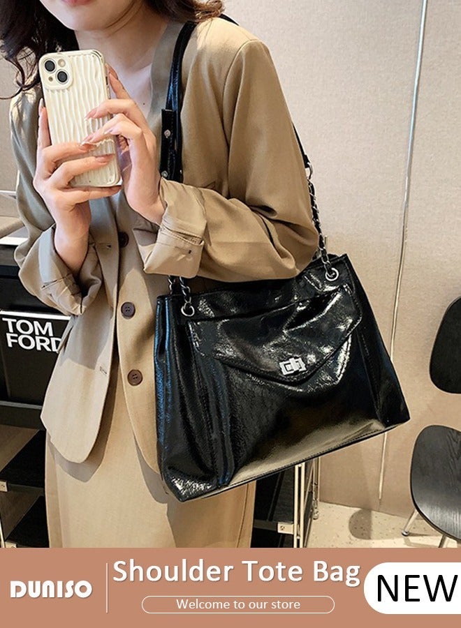 DUNISO 2 in 1 Women's Shoulder Tote Bag Faux Leather Handbag for Women Large Capacity Messenger Fashionable Travel Shoulder Bag for Ladies Girls College Students - Image 1