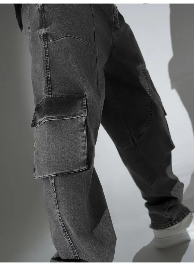 Hubberholme Men's Grey Jeans - Sleek and Versatile for All Occasions