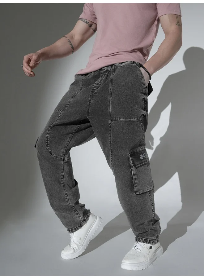 Hubberholme Men's Grey Jeans - Sleek and Versatile for All Occasions