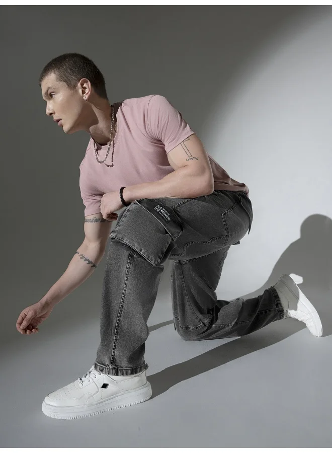 Hubberholme Men's Grey Jeans - Sleek and Versatile for All Occasions