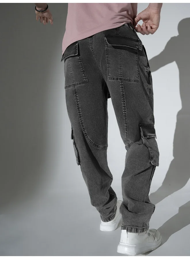 Hubberholme Men's Grey Jeans - Sleek and Versatile for All Occasions