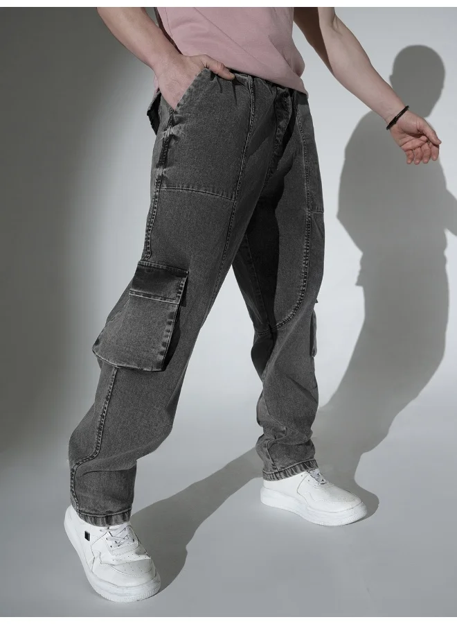 Hubberholme Men's Grey Jeans - Sleek and Versatile for All Occasions