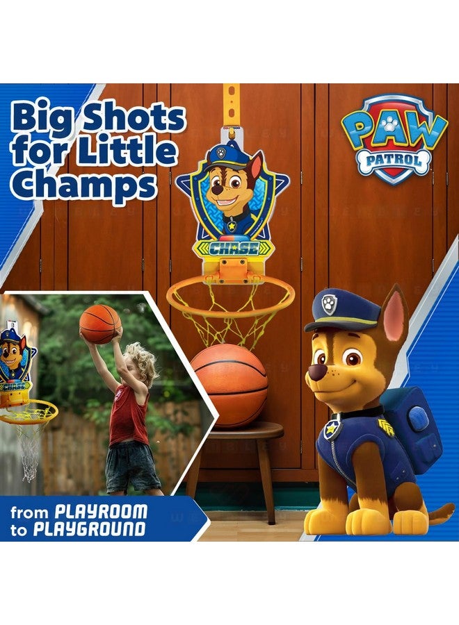 Wembley Paw Patrol Basket Ball for Kids Boys Girls Basketball Set with Deflated Ball, Hoop, Hanging Board & Pump Indoor Outdoor Games Birthday Gift for Children - Chase - Image 5