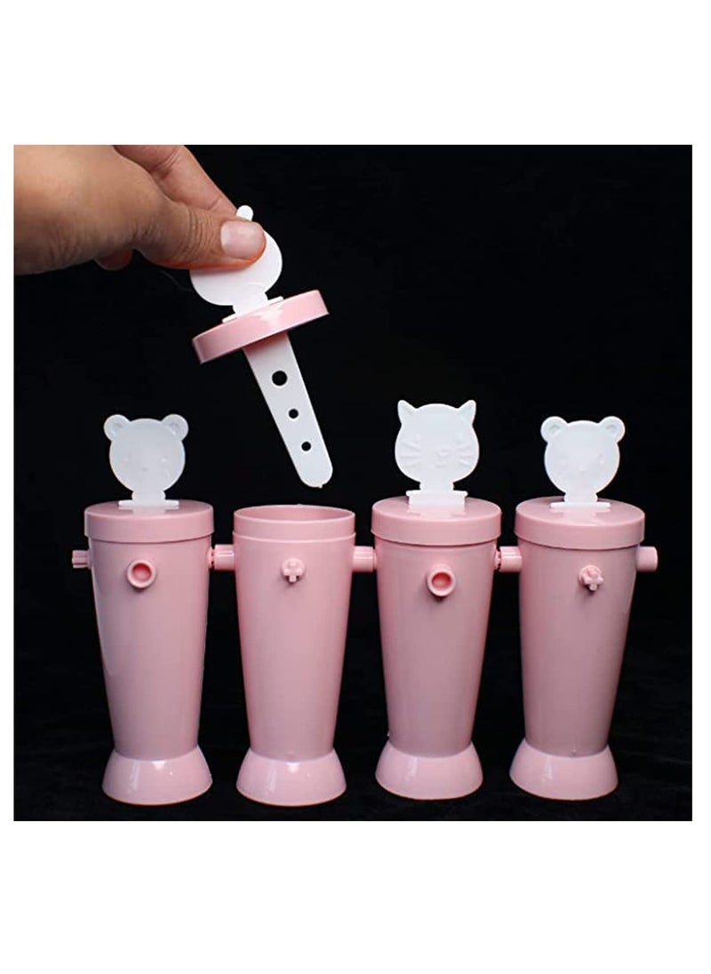 Inaaya INAAYA Reusable Ice Cream Mould Tray Ice Pop Maker Kulfi Candy Ice Lolly Mould for Children and Adults Set of 4 Multicolor  - Image 1