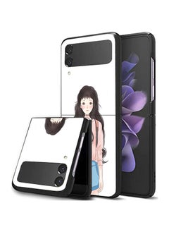 Hard Back Cover Case Cute Girl Crying for Samsung Galaxy Z Flip3 5G