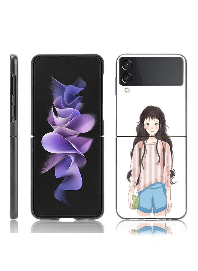 Okteq - Hard Back Cover Case Cute Girl Crying for Samsung Galaxy Z Flip3 5G - Image 1