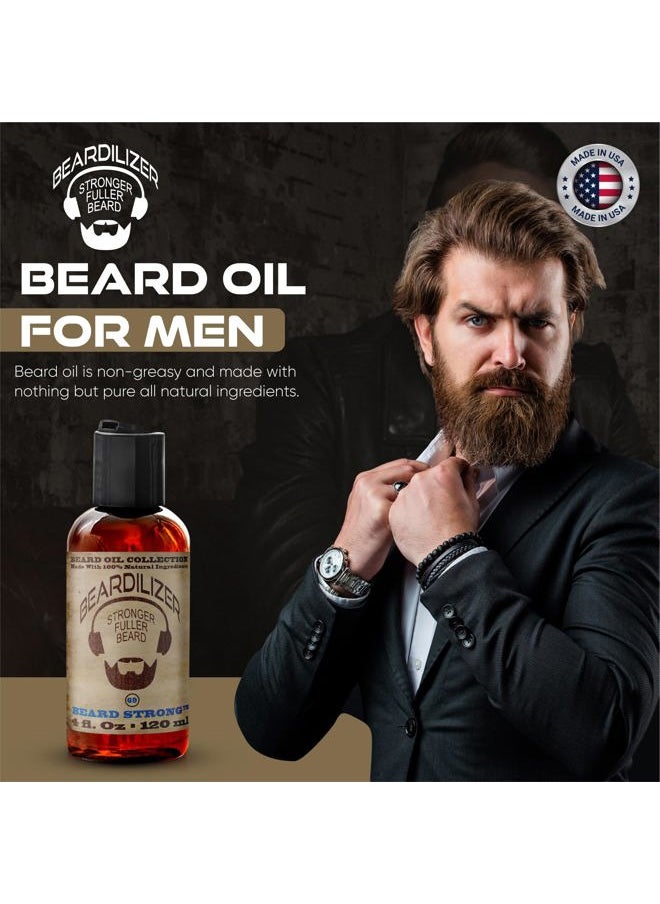 Beardilizer - Cortes Vanilla Beard Oil for Men – 100% Natural Growth Oil & Conditioner with Argan, Jojoba & Vitamin E – Softening, Moisturizing for Soft, Healthy Beard – 4 Oz - Image 1