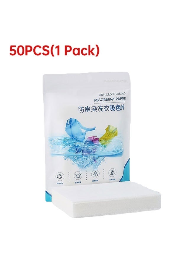 general 50 Pcs Color Absorber Laundry Sheets, Clothes Washing Detergent Sheets Color Dye Guard Strips Prevent Runs or Bleeds Laundry Soap Strips for Home, Apartment, Travel - Image 1