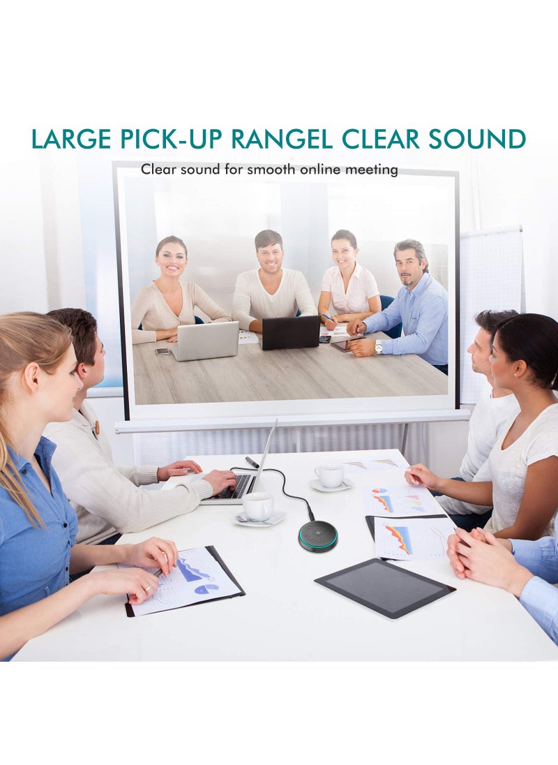 WISE TIGER WISE TIGER USB Conference Microphone for Gaming, Skype, Zoom - 360 Omnidirectional Condenser PC Mic with One-Key Mute, Plug & Play Laptop Desktop Microphone  - Image 3