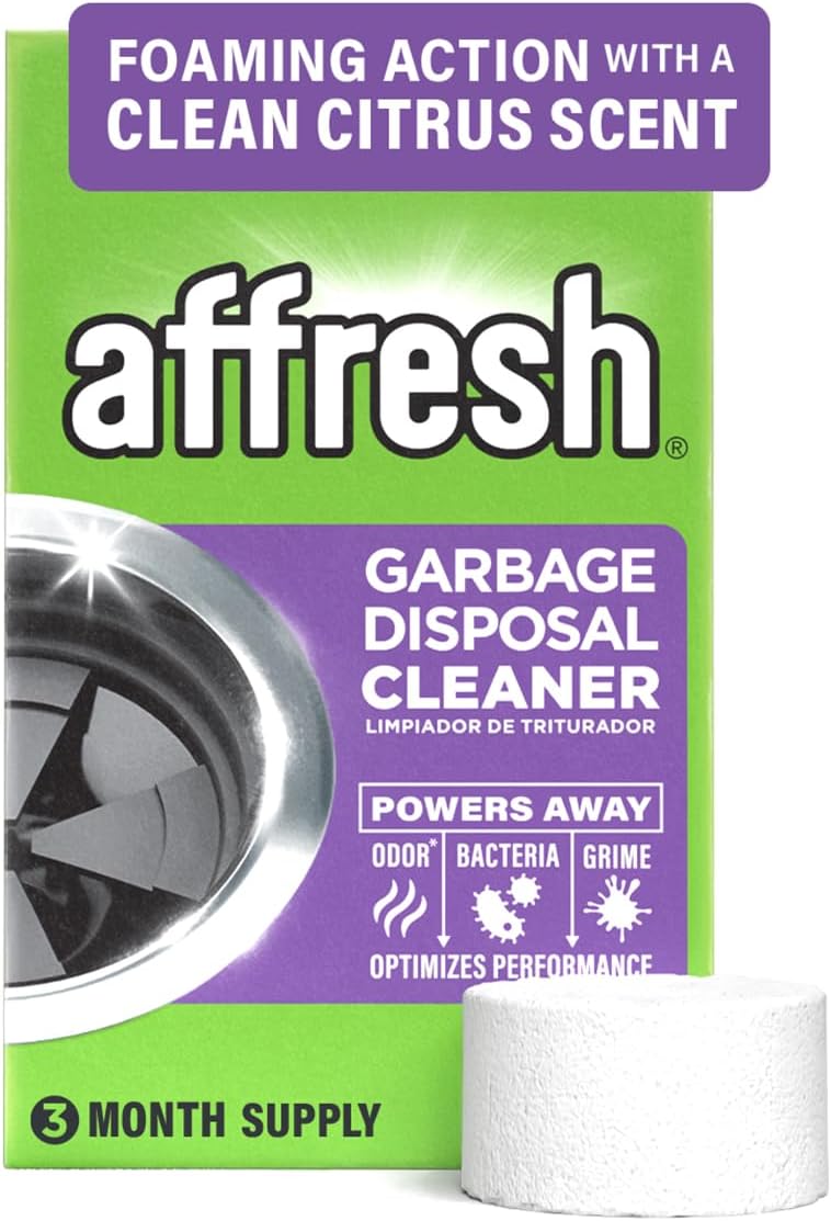 Affresh Garbage Disposal Cleaner, Removes Odor-Causing Residues, 3 Tablets - Image 1