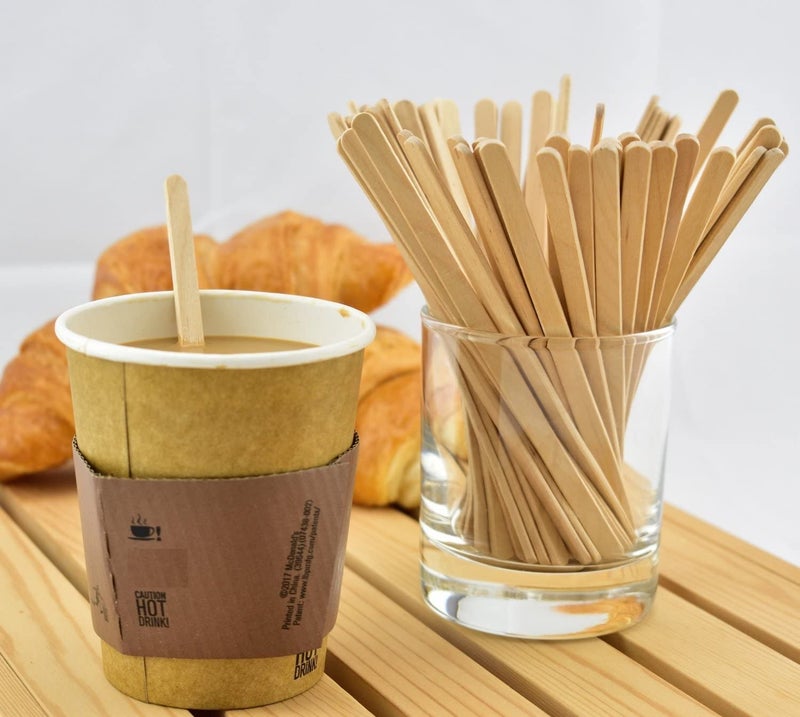 Protaid Wooden Coffee Stirrer Stick Mixer for Beverages Pack of 500 110 Mm  - Image 2