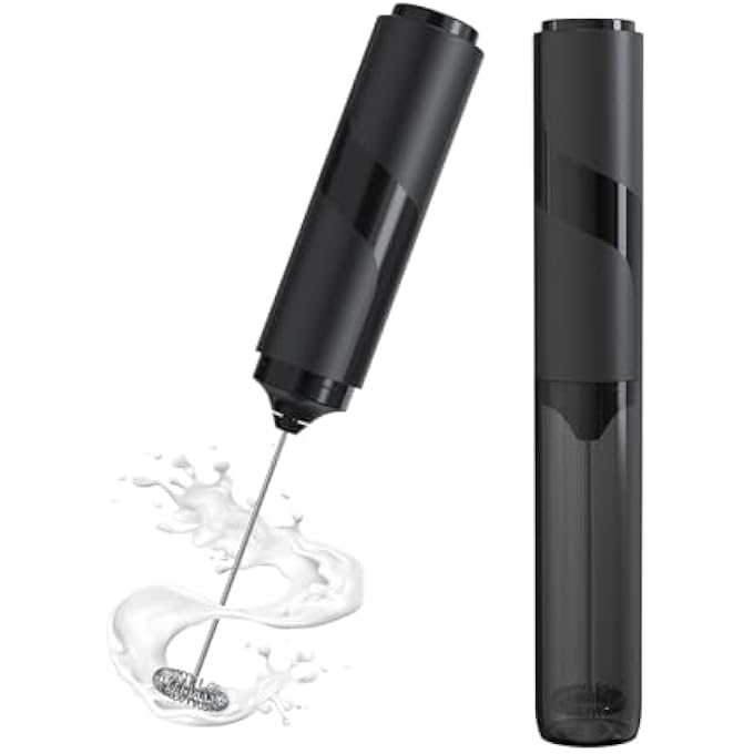 Tazweeq 1 Pack Milk Frother Handheld With Cover Electric Foam Maker Frother Wand Whisk Drink Mixer  Foamer For Coffee Latte - Image 1
