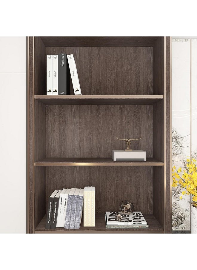 TOTIO - Extra Wide Walnut Wood Wallpaper Dark Brown Wood Grain Vinyl Wrap Walnut Contact Paper Peel And Stick 31.5X157Inch Air Guide Slot Design Matte Thickened Selfadhesive Waterproof Wall Stickers - Image 1