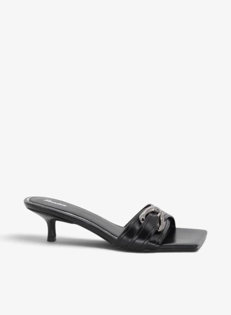 Bata Buckle Details Kitten Heel Sandals