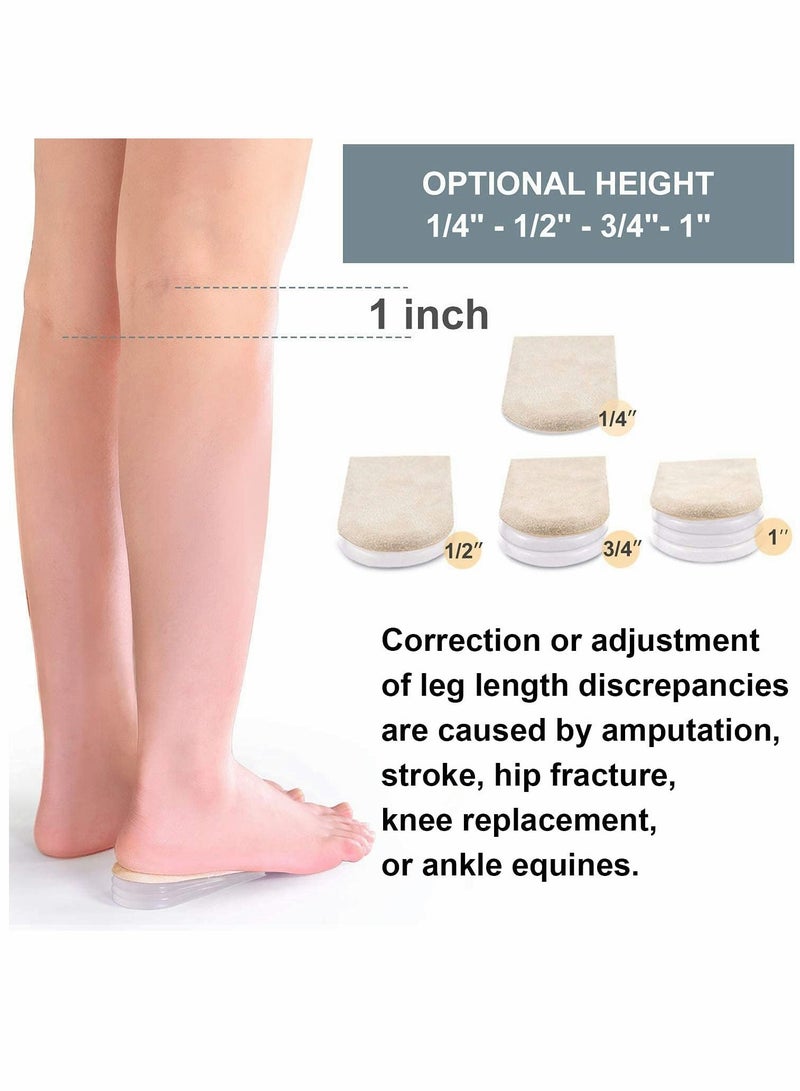 SYOSI Insoles, Heel Cushions, Heel Lift Inserts, 4-Layer Size S Gel Shoe Heels Inserts for Women, Adjustable Orthopedic Heel Pads for Heel Pain and Leg Length Discrepancies, Heel Cups (1 Pair) - Image 5
