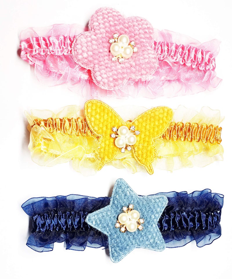 Drishti® Fancy Hair band for baby girl Pack of 3 Pcs | Multicolour - Image 2