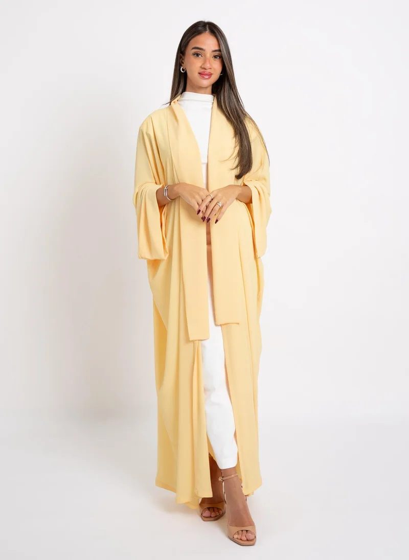 Kaafmeem Lemon on Lemon Flowstyle Abaya