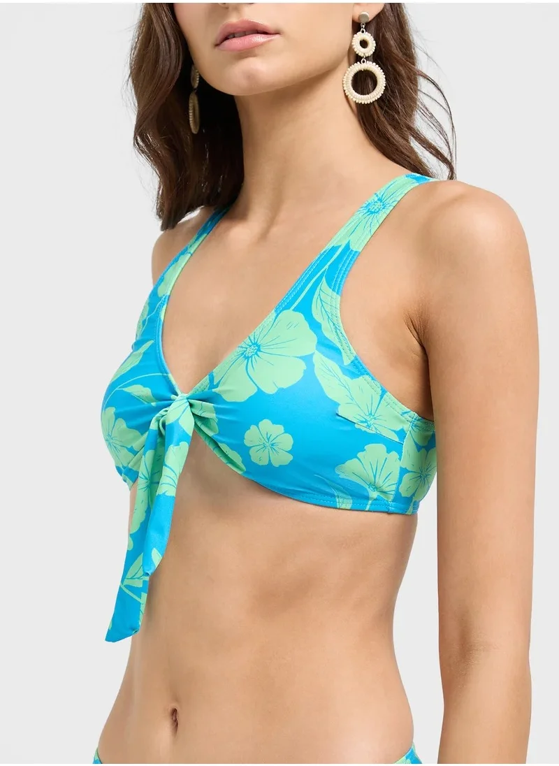Ginger Floral Colorblock Bikini & Brief Set