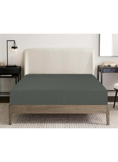 Grey Dyed Fitted Sheet Set Bed Sheet Set