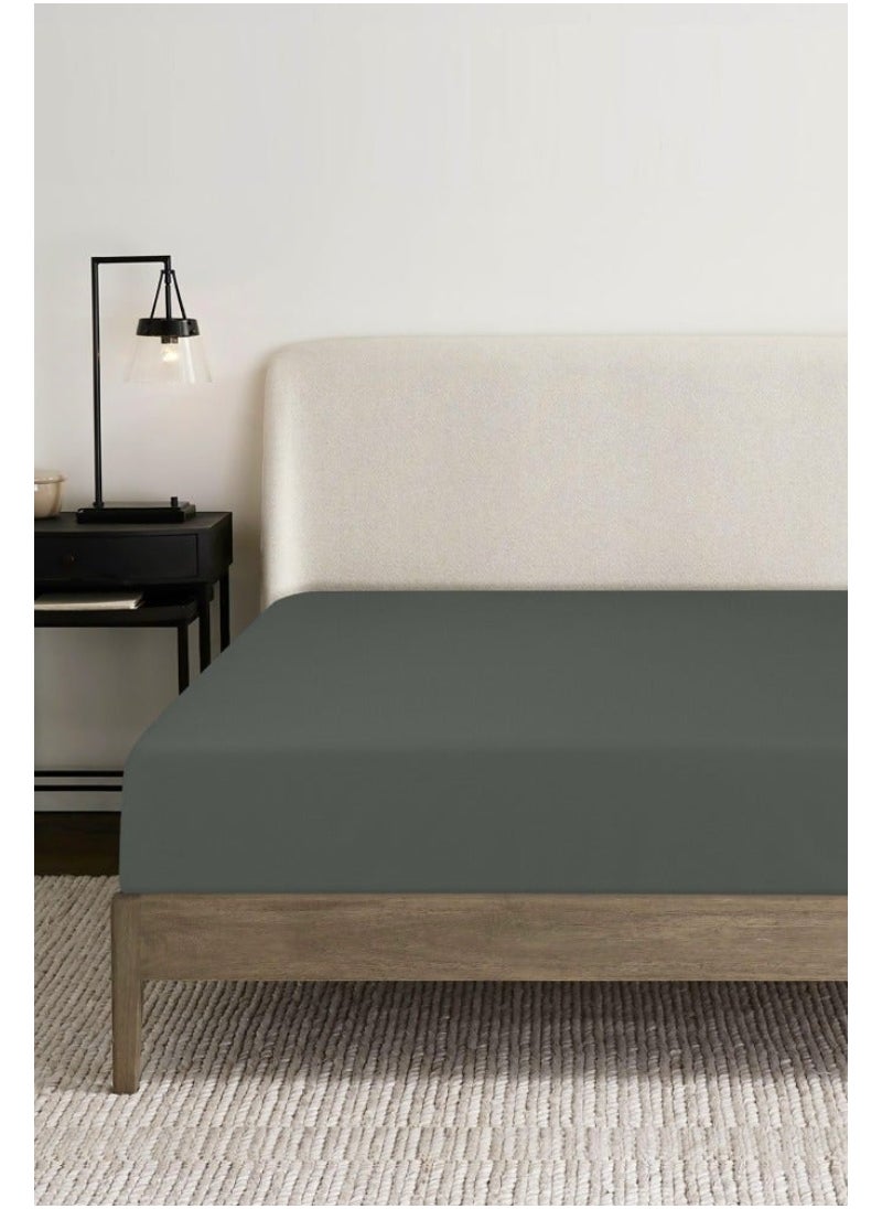 Ideas - Grey Dyed Fitted Sheet Set Bed Sheet Set - Image 1