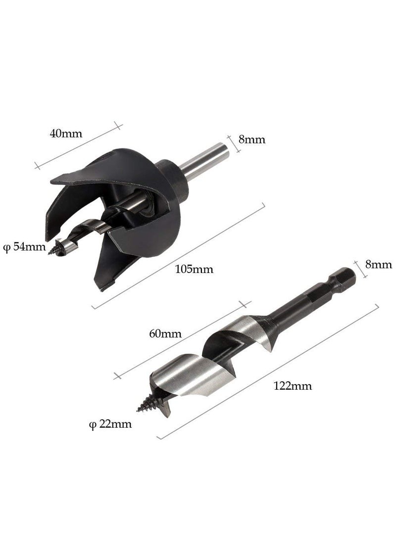 KANABEE KANAbee 54mm218 Door Lock Installation Kit Hole Saw Drill Bits Set Professional BiMetal Lock Kit for Woodworking Tools  - Image 2